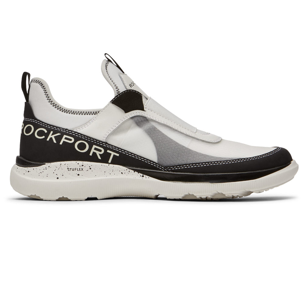 Rockport Slip-On For Mens White/Black - truFLEX Hybrid Gore - ZL4251893